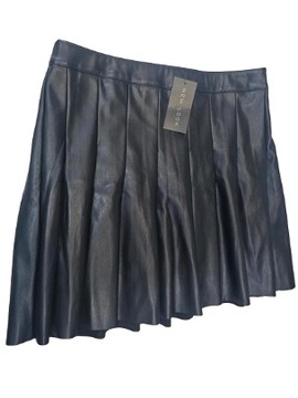 New Look spódnica czarna skaj plisowana ocieplana 42