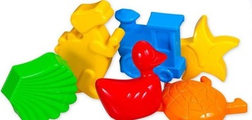 ZESTAW DO PIASKU PIASKOWNICY WIADERKO KONEWKA SITKO GRABKI ŁOPATKA FOREMKI