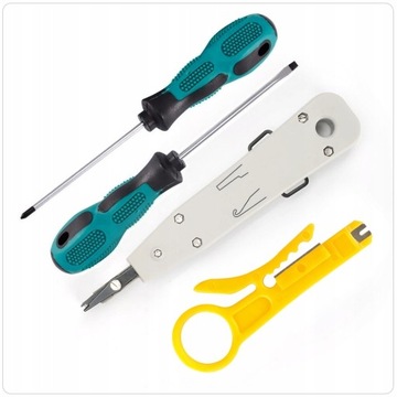 КАБЕЛЬНЫЙ ТЕСТЕР ТЕСТЕР ДАВЛЕНИЯ СЪЕМНИК Щипцы RJ45 РАЗЪЕМ LAN 3 + КОРПУС