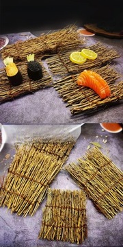 MINI TALERZE PŁOTOWE NARZĘDZIE DO DEKORACJI SUSHI TALERZ DO SERWOWANIA UKŁAD BAMBUSOWY