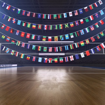 Декоративные флаги 100 стран. Национальные флаги на верёвке.