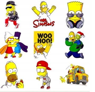 Naklejki THE SIMPSONS SIMPSONOWIE zestaw 50 sztuk