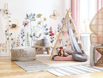 Фотообои на заказ, БАБОЧКА, САМОЛЕТ, другая акварель.