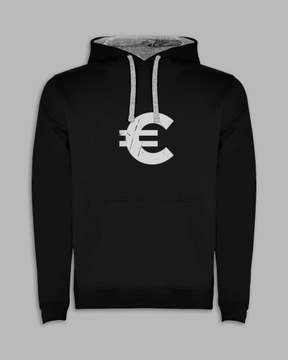 BLUZA Z KAPTUREM - EURO Czarny S