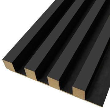 LAMELE ŚCIENNE CZARNY NA PŁYCIE 240x2750mm