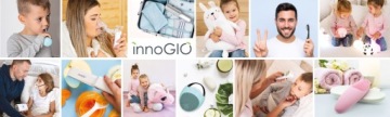 INNOGIO GIOсвежая силиконовая тарелка с розовой лисой