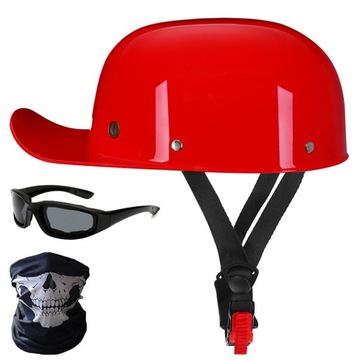 Nowa czapka z daszkiem w stylu retro Kask Harley okulary maska na twarz