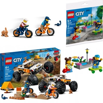 ZESTAW LEGO CITY 60387 PRZYGODY SAMOCHODEM TERENOWYM + GRATIS LEGO 30588