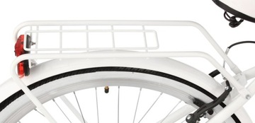 Citybike 28-дюймовый женский городской велосипед, Белый + BASKET