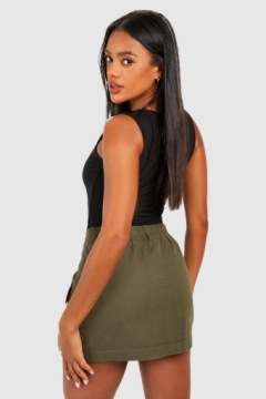 ЧЕРНЫЙ БОДИ БЕЗ РУКАВОВ SMOOTH FIT, С ЗАЩЕЛКОЙ BOOHOO 40