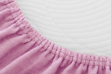 70x140 Простыня на резинке из махрового хлопка, однотонная, гладкая _D