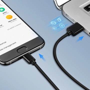 КАБЕЛЬ USB 2.0 TYPE C USB-C 1 м БЫСТРАЯ ЗАРЯДКА БЫСТРАЯ ЗАРЯДКА МОЩНАЯ