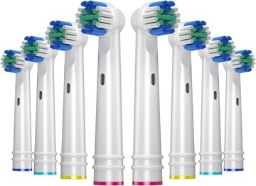 KOŃCÓWKI DO SZCZOTECZKI SONICZNEJ ORAL B KOŃCÓWKA BIAŁA ZESTAW 8 SZTUK