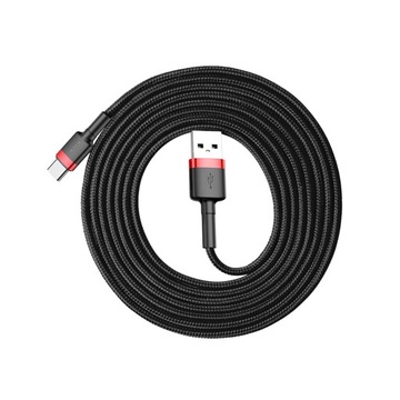КАБЕЛЬ BASEUS STRONG USB В ПЛЕТЕКЕ USB-C TYPE-C БЫСТРАЯ ЗАРЯДКА 3.0 2A 2M