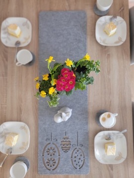 Праздничная дорожка из фетра, украшение пасхального стола, скатерть 30х100