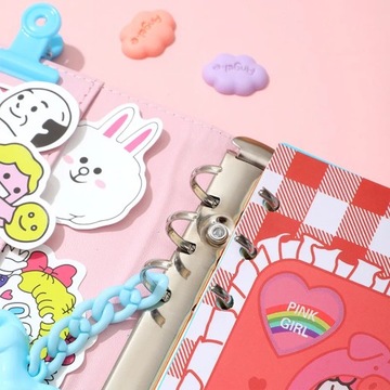 Macaron Color A5 A6 6-кольцевая папка-переплет из искусственной кожи с вкладышами из кожи для ноутбука