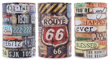 M МЕТАЛЛИЧЕСКАЯ КОРОБКА CIN НЕОТКРЫТАЯ МАРШРУТ 66 РЕТРО