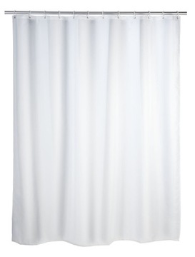 Zasłona prysznicowa WHITE 180x200 cm poliester bia