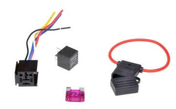 PRZEKAŹNIK 12V 80A BEZPIECZNIK MAXI 100A PANEL LED
