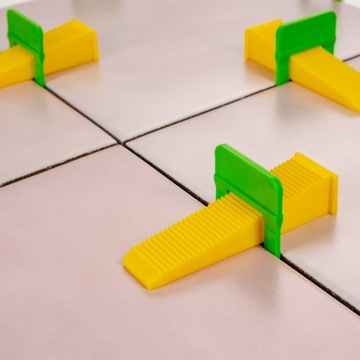 ZESTAW SYSTEM POZIOMOWANIA PŁYTEK DUO 500 KLIPSÓW 1,5mm 100 KLINÓW SZCZYPCE