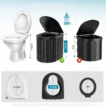 ТУРИСТИЧЕСКИЙ ТУАЛЕТ ПОРТАТИВНЫЙ КЕМПИНГ СКЛАДНОЙ ТУАЛЕТ 20Л 200КГ КЕМПИНГ