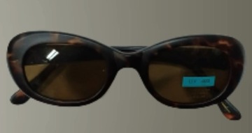 Okulary PRZECIWSŁONECZNE brązowe w cętki UV-400