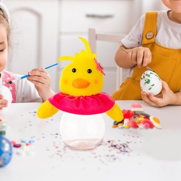 Бутылка для пасхальных конфет, прозрачная, с крышкой, контейнер для утки