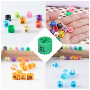 ЦВЕТНАЯ КОДИРОВАНИЕ ВЕШАЛКИ ДЛЯ ОДЕЖДЫ, ВЕШАЛКИ, МАРКЕРЫ РАЗМЕРА, ЦВЕТНЫЕ ТАБЛИЧКИ, РАЗМЕР, ПРЯЖКА