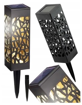 Lampki Solarne Ogrodowa LED Wbijana Do Ogrodu Zewnętrzna Barwa Ciepła Wzore