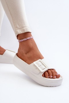Женские пенопластовые тапочки на платформе Light NN274A661 White 39