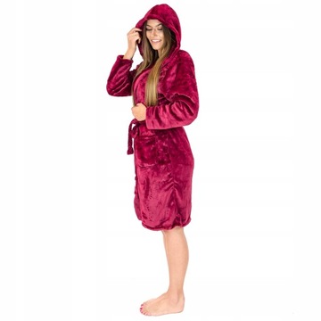 ХАЛАТ ЖЕНСКИЙ МУЖСКОЙ ТЕПЛЫЙ ПЛЮШЕВЫЙ С КАПЮШОНОМ ПОДАРОЧНАЯ ПИЖАМА СПОРТИВНЫЙ КОСТЮМ НАряд M