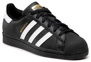 38 2/3 BUTY SUPERSTAR ADIDAS ORIGINALS CZARNE ZŁOTE SKÓRZANE EF5398