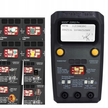 ТЕСТЕР ТРАНЗИСТОРОВ С ЗАЖИМОМ BSIDE ESR02 Pro