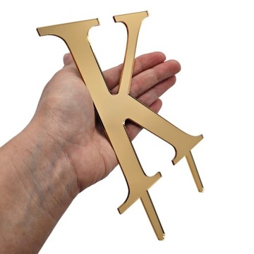 Топперы для торта GOLD INITIALS XL LETTERS для торта набор золотых зеркал 2 шт.