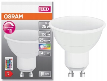 OSRAM reflektor LED RGB + pilot 4,2W = 25W GU10