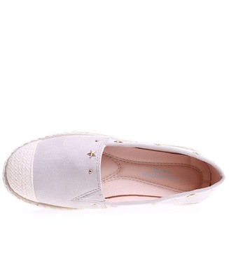 Lekkie damskie balerinki baleriny szare espadryle 15636 40