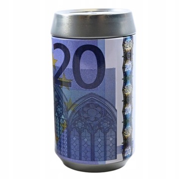 SKARBONKA PUSZKA NA PIENIĄDZE MONETY BANKNOTY EURO RÓŻNE WZORY