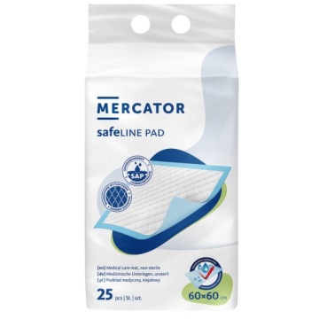 Підкладки Вбирні одноразові Гігієнічні safeLINE MERCATOR 60x60 150 шт.