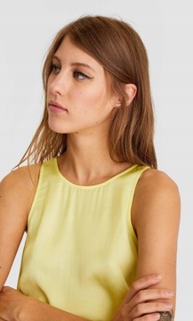 C0132 STRADIVARIUS__MM8 ЖЕЛТЫЙ ВОЗДУШНЫЙ ТОП__L