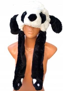 Czapka Panda ruszający uszami śmieszna świecąca