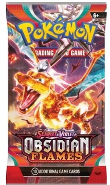 Karty Kolekcjonerskie Pokemon Z Pikachu Saszetka Obsidian Flames 10 Kart