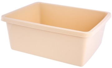 ПЛАСТИКОВАЯ ЧАШКА, ПРЯМОУГОЛЬНЫЙ ПЕЛУС, 8 Л, ЦВЕТА