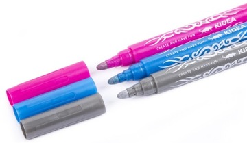 МАРКЕРЫ ДЛЯ ТАТУ С БЛЕСКАМИ + ШАБЛОНЫ KIDEA