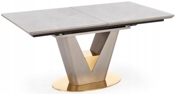 Stół VALENTINO Halmar 160x90, Ceramiczny Blat, Szary, Nowoczesny