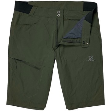 SALOMON WAYFARER Spodenki Szorty Techniczne Męskie Logowane Khaki r. 50