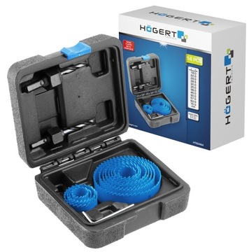 HOGERT KOMPLET ZESTAW OTWORNIC ZE STALI WĘGLOWEJ 14 CZĘŚCI HT6D464