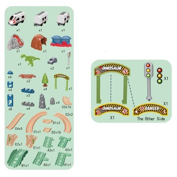 Электропоезд ОГРОМНЫЙ ПУТЕВЫЙ МОСТ ТУННЕЛЬ 97 шт.