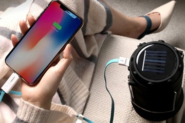 LATARKA POWERBANK LAMPKA LED 3w1 TURYSTYCZNA SOLARNA KEMPINGOWA Z UCHWYTEM