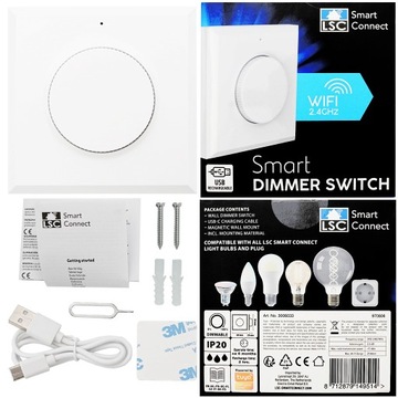 LSC SMART DIMMER SWITCH INTELIGENTNY ŚCIEMNIACZ REGULACJ JASNOŚCI ŚWIATŁA