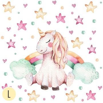 L naklejki na ścianę JEDNOROŻEC unicorn 50x100cm